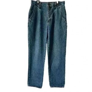 VINTAGE Bill Blass High Waisted Pleated Mom Jeans Acid Wash 90s